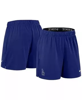 Женские трикотажные шорты Royal Los Angeles Dodgers Authentic Collection Nike, синий