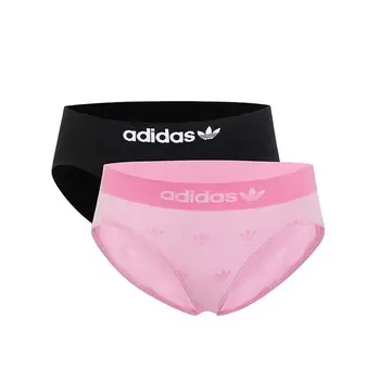 Женские трусы-слипы Adidas, черный/розовый