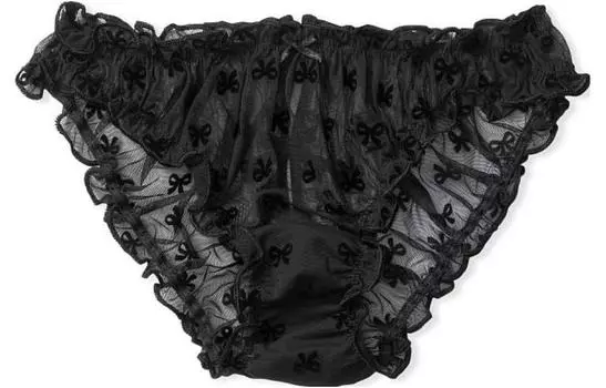 Женские трусы-слипы Victoria's Secret, Black Bowknot Print