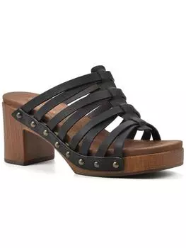 Женские туфли Jackpot из искусственной кожи Slip On Block Heel White Mountain, цвет black/burn/smooth