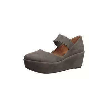 Женские туфли Nyssa Ruffle Strap Wedge 2 In Cement Gentle Souls