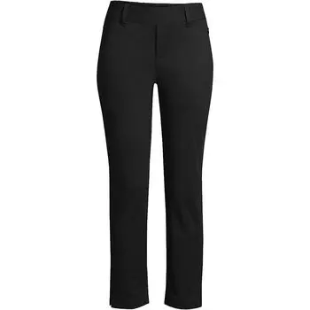 Женские укороченные брюки Lands End Flex со средней посадкой Lands' End, черный
