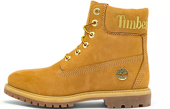 Ботинки Timberland 6 Inch Premium Waterproof Boots 'Wheat Nubuck With Gold Logo' Women's
