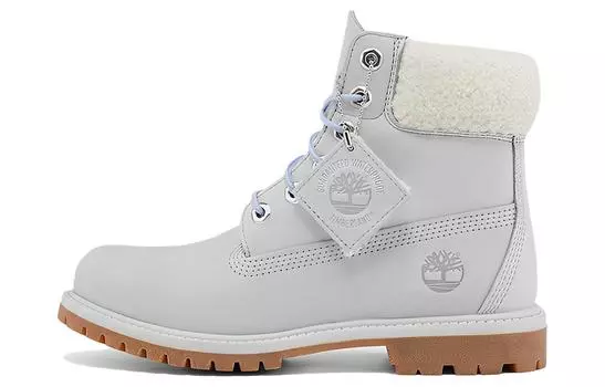 Ботинки Timberland Women's 6 Inch Premium Boot 'Light Grey Blue Fur Collar'