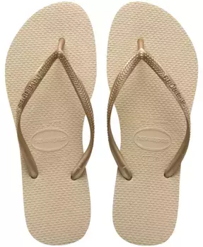 Женские узкие шлепанцы Flip-flop Havaianas, коричневый/бежевый