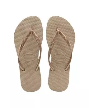 Женские узкие шлепанцы Havaianas, золотой