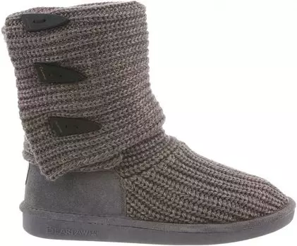 Женские вязаные высокие сапоги Bearpaw, серый