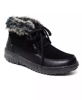 Женские замшевые ботильоны на шнуровке Tinley Minnetonka, черный