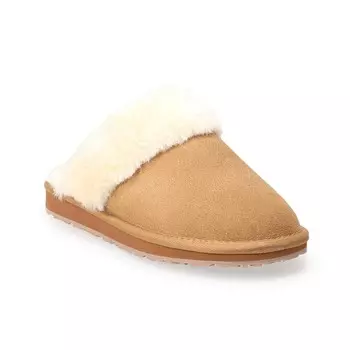 Женские замшевые тапочки Clarks из искусственного меха, цвет Tan
