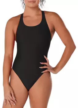 Женский эко-однотонный купальник Speedo Super Pro, черный