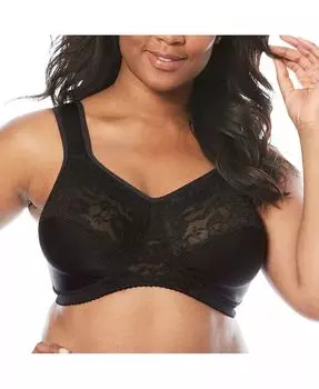 Женский бюстгальтер без косточек Plus Size Easy Enhancer Comfort Choice, черный