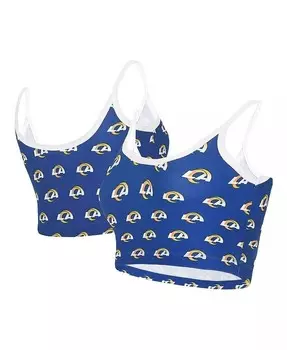 Женский бюстгальтер без косточек Royal Los Angeles Rams Gauge Lounge Concepts Sport, синий