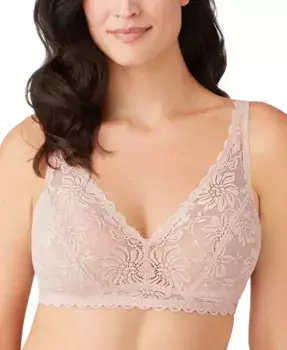 Женский бюстгальтер-бралетт Soft Sense из кружевной сетки 810334 Wacoal, розовый