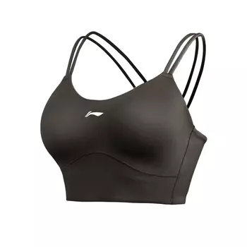 Женский бюстгальтер LiNing Bra цвета ротанга и умбры, Rattan Umber