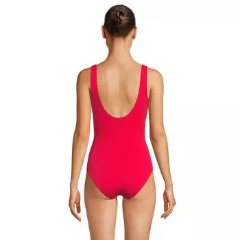 Женский цельный купальник Lands End SlenderSuit с контролем живота Surplice Lands' End