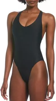 Женский цельный купальник Nike Hydralock Fusion Back, черный
