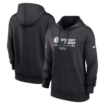 Женский черный пуловер с капюшоном Nike Pittsburgh Steelers 2022 NFL Crucial Catch Therma Performance Nike