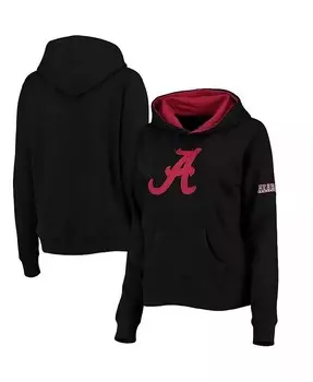 Женский черный пуловер с капюшоном с большим логотипом Alabama Crimson Tide Stadium Athletic, черный