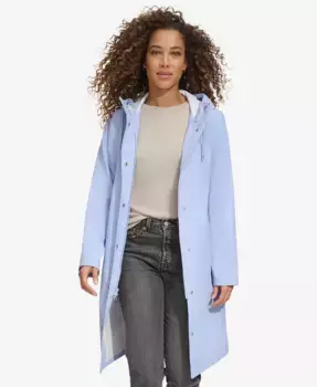 Женский длинный дождевик с капюшоном Levi's, синий