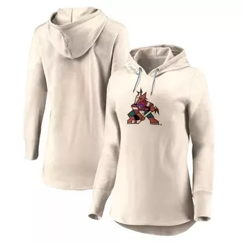 Женский флисовый пуловер с капюшоном Fanatics фирменного цвета Oatmeal Arizona Coyotes True Classics Fanatics