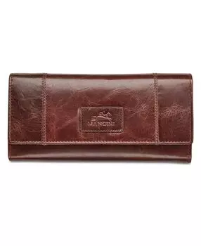 Женский кошелек Casablanca Collection RFID Secure Trifold Wing Mancini, коричневый