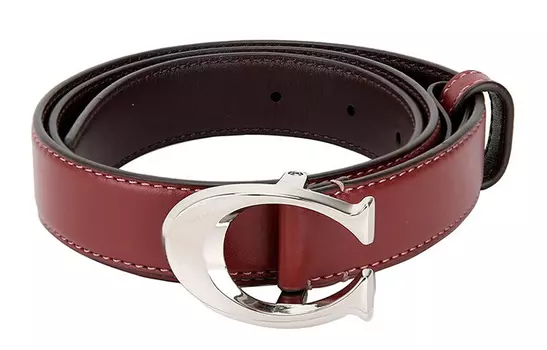 Женский кожаный ремень Coach, красный