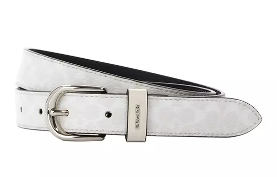 Женский кожаный ремень Coach, экрю