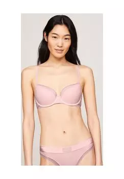 Женский кружевной бюстгальтер на косточках с логотипом TH TOMMY HILFIGER, цвет Tjq Pink