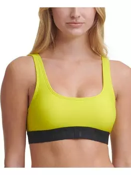Женский купальник-бикини с логотипом DKNY, цвет Neon Zest