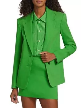 Женский льняной блейзер Frame, цвет Bright Peridot