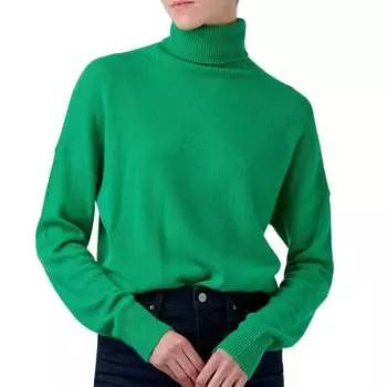 Женский легкий свитер с отложным воротником ярко-зеленого цвета Jumper1234