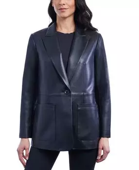 Женский пиджак из искусственной кожи, созданный для macy's BCBGeneration, черный