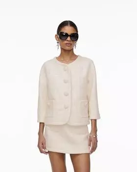 Женский пиджак из твида Marc Jacobs, слоновая кость