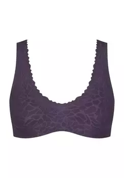 Женский поддерживающий кружевной бюстгальтер без косточек Zero Feel Lace 20 Sloggi, цвет Blueberry
