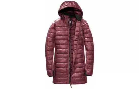 Женский пуховик Canada Goose, бордовый