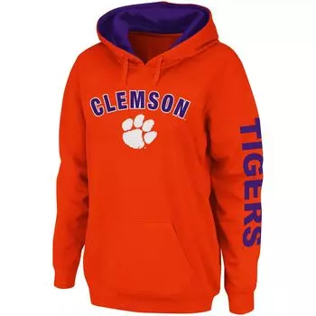 Женский пуловер с капюшоном Colosseum Orange Clemson Tigers Loud and Proud Colosseum