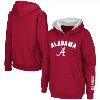 Женский пуловер с капюшоном Crimson Alabama Crimson Tide Arch & Logo 1 Colosseum