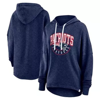 Женский пуловер с капюшоном Fanatics темно-синего цвета New England Patriots Lounge, шлем и арка, цвет Pat Navy