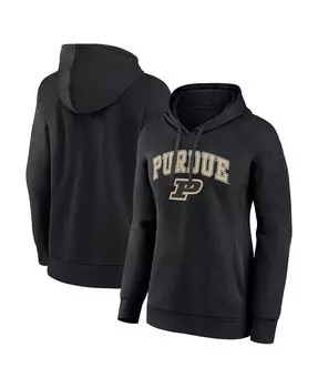 Женский пуловер с капюшоном Purdue Boilermakers Evergreen Campus черного цвета с логотипом Fanatics, черный