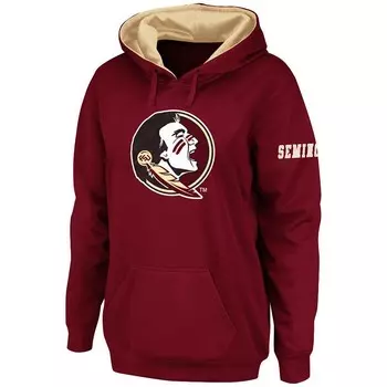 Женский пуловер с капюшоном Stadium Athletic Garnet Florida State Seminoles и большим логотипом, цвет Fsu Red