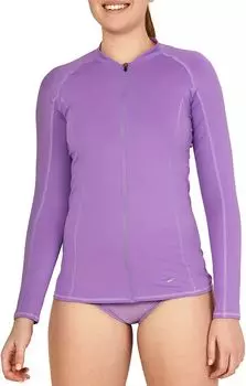 Женский рашгард Speedo с молнией во всю длину и длинными рукавами