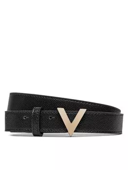Женский ремень Valentino с буквой, черный/золотой