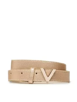 Женский ремень золотого цвета Valentino, желтый