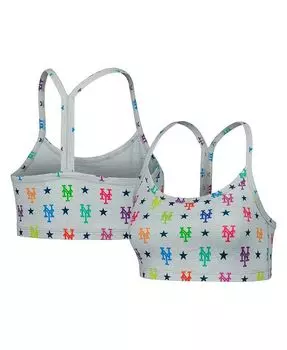 Женский серый бюстгальтер New York Mets TLC Rainbow Terez, серый