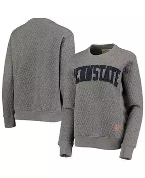 Женский стеганый пуловер Heather Charcoal Penn State Nittany Lions Moose Pressbox, серый