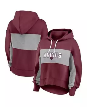 Женский темно-бордовый пуловер с капюшоном Texas A&M Aggies Stat Sheet Fanatics, красный