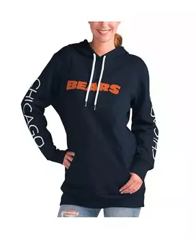 Женский темно-синий пуловер с капюшоном Chicago Bears Extra Inning G-Iii 4Her By Carl Banks, синий