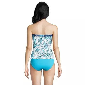 Женский топ-бандо танкини Lands End, устойчивый к хлору с чашкой D Lands' End, цвет Turquoise