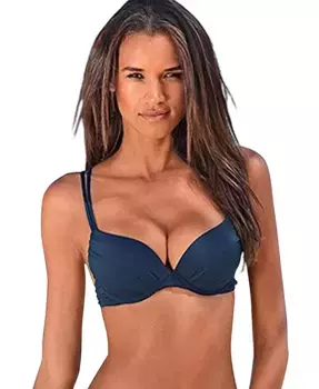 Женский топ бикини Push Up с эффектом декольте LASCANA, розовый