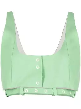 Женский топ Ganni, цвет verde acqua